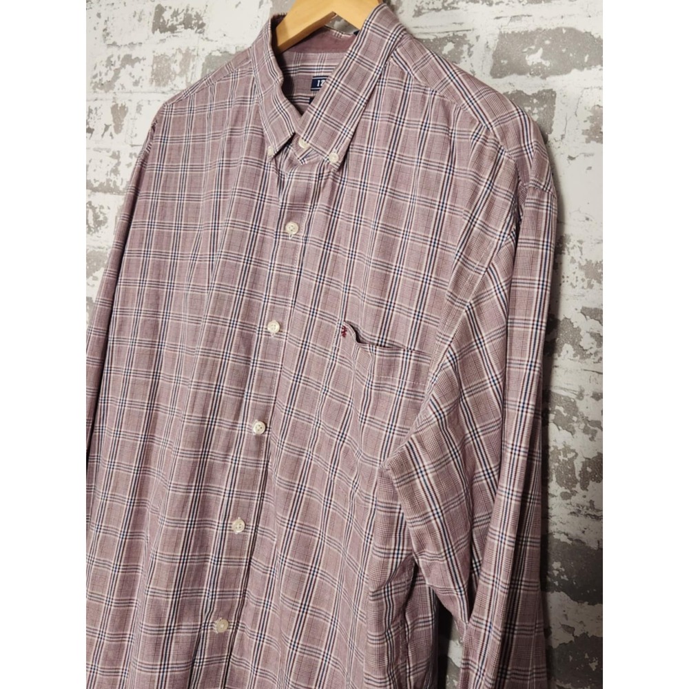 IZOD Premium Essentials Shirt Men XL Red Plaid Casual Button Down‎ Long Sleeve - Picture 7 of 16
